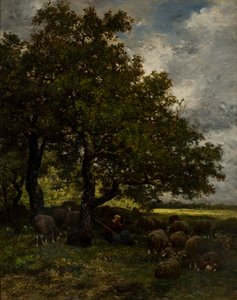 Krajobraz wiejski autorstwa Charles Emile Jacque