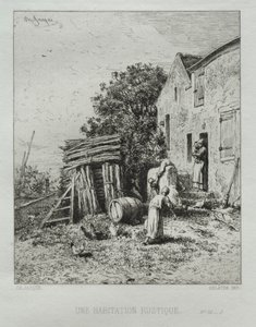 Rustykalny Dom autorstwa Charles Emile Jacque