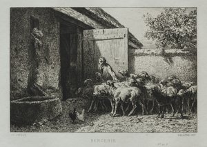 Owczarnia autorstwa Charles Emile Jacque