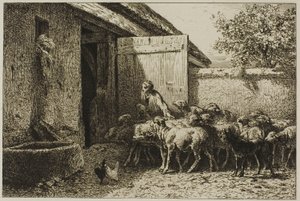 Pasterka autorstwa Charles Emile Jacque