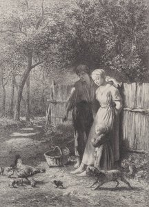 Wiosna, 1864. autorstwa Charles Emile Jacque