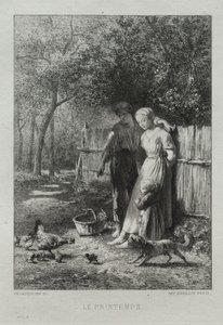 Wiosna autorstwa Charles Emile Jacque