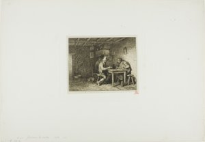 Gracze w karty autorstwa Charles Emile Jacque
