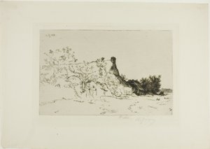 Duży dom kryty strzechą, Kercassier autorstwa Charles Emile Jacque