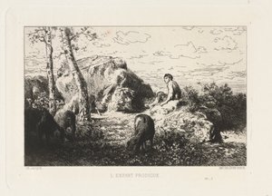 Dziecko marnotrawne. autorstwa Charles Emile Jacque
