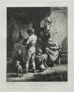 Poczęstunek autorstwa Charles Emile Jacque