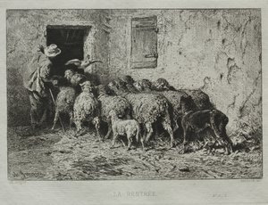 Powrót autorstwa Charles Emile Jacque
