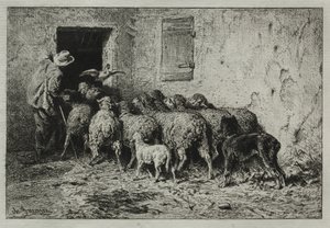 Powrót autorstwa Charles Emile Jacque