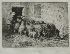 Powrót. autorstwa Charles Emile Jacque