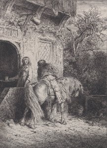 Jeździec, ca. 1845. autorstwa Charles Emile Jacque