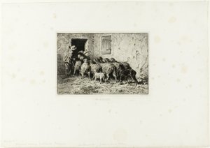 Owce wracają do domu autorstwa Charles Emile Jacque