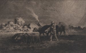 Burza, 1865. autorstwa Charles Emile Jacque