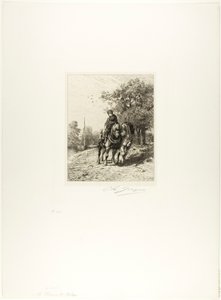 Ścieżka holownicza autorstwa Charles Emile Jacque