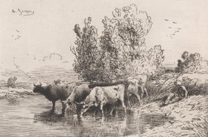 Koryta, 1864. autorstwa Charles Emile Jacque