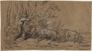 Zbieracze Trufli autorstwa Charles Emile Jacque