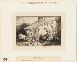 Dach świni autorstwa Charles Emile Jacque