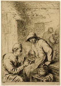 Dwóch palaczy autorstwa Charles Emile Jacque