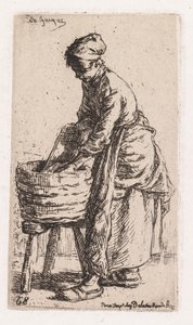 Praczka, 1850. autorstwa Charles Emile Jacque