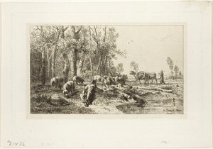 Zima autorstwa Charles Emile Jacque
