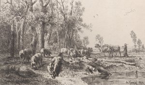 Zima 1864. autorstwa Charles Emile Jacque