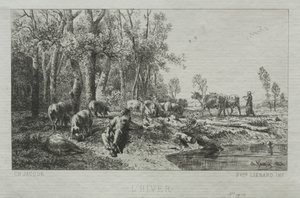 Zima 1864. autorstwa Charles Emile Jacque