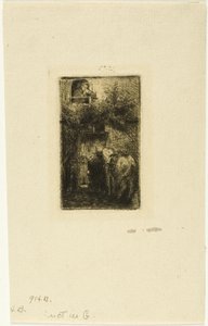 Kobieta w oknie Inn autorstwa Charles Emile Jacque