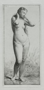 Młoda kobieta w kąpieli autorstwa Charles Emile Jacque