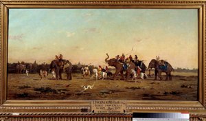 Polowanie na Indian. Obraz Charlesa de Tournemine (1812-1872)