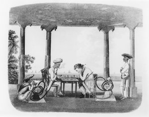Palenie fajki wodnej, tablica 43 z „Rysunków orientalnych”, ryt. T. Rickards, wyd. 1806 (akwatinta)