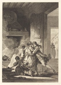 Nigdy nie myślimy o wszystkim autorstwa Charles Emmanuel Patas after Jean Honoré Fragonard