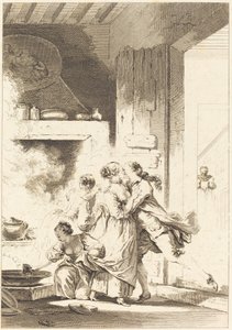 Nigdy nie myślimy o wszystkim autorstwa Charles Emmanuel Patas after Jean Honoré Fragonard