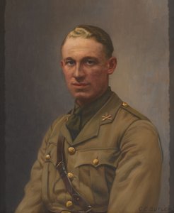 Porucznik AL Bobby, Korpus karabinów maszynowych i pułk Middlesex, 1917 ok autorstwa Charles Ernest Butler