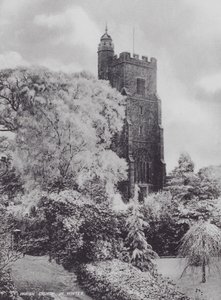Sevenoaks: Kościół parafialny zimą (zdjęcie czarno-białe) autorstwa Charles Essenhigh Corke