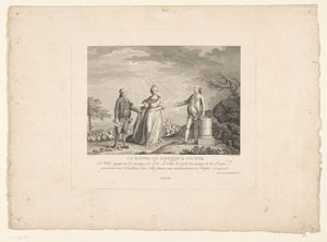 Powrót Jacquesa Neckera, 1788 Le przypomnieć de Monsieur Necker (tytuł na obiekcie) autorstwa Charles Etienne Gaucher