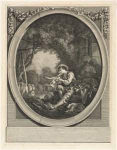 Kurier przybywa autorstwa Charles Etienne Gaucher