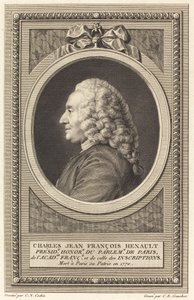 Charles Jean Francois Henault autorstwa Charles Etienne Gaucher after Charles Nicolas Cochin II