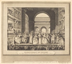 Koronacja Woltera (Koronacja Woltera) autorstwa Charles Etienne Gaucher after Jean Michel Moreau