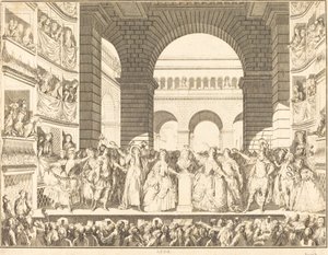 Koronacja Woltera (Koronacja Woltera) autorstwa Charles Etienne Gaucher after Jean Michel Moreau