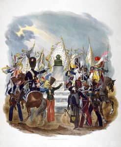 Różne mundury i pułki armii francuskiej, 1823 r.