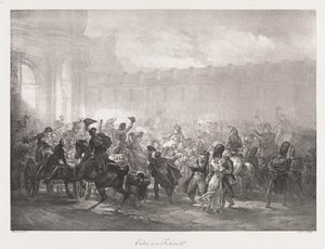 Wejście do Tuileries, początek XIX wieku (lito) autorstwa Charles Etienne Pierre Motte