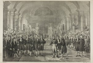 Napoleon w Izbie Deputowanych, z życia politycznego i wojskowego Napoleona autorstwa Charles Etienne Pierre Motte