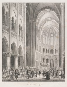 Ponowne ustanowienie kościoła, początek XIX wiek (lito) autorstwa Charles Etienne Pierre Motte