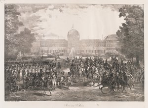 Przegląd Tuileries, początek XIX wieku (lito) autorstwa Charles Etienne Pierre Motte