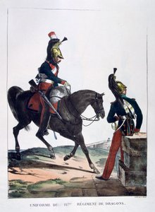 Mundur 12. Pułku Dragonów, Francja, 1823 r.