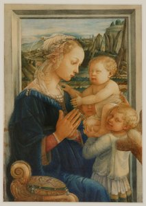 Madonna z Dzieciątkiem, wg Lippi, ok. 1876-80 (akwarela i bodycolor na papierze)