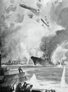 Najazd na Cuxhaven, 25 grudnia 1914, 1926. autorstwa Charles Fouqueray