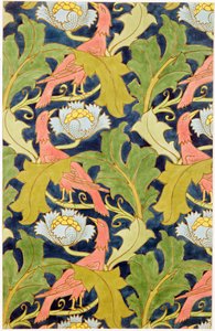 Projekt płótna drukowanego, wydrukowany przez G.O. i J.Bakerów, ok. 1893 r autorstwa Charles Francis Annesley Voysey