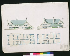 Dom do wybudowania w Gartmel Fell Gillhead, Windermere dla J.W. Buckley Esquire, 1899 (toaleta i ołówek na papierze) autorstwa Charles Francis Annesley Voysey