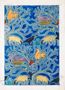 „Srokaty dudziarz zwierząt”, c1870-1941 autorstwa Charles Francis Annesley Voysey