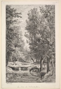 Strumień w dolinie Mondois, 1835-78. autorstwa Charles Francois Daubigny